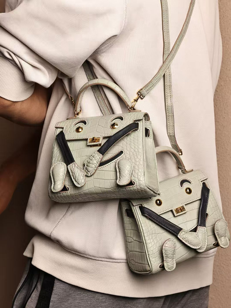 エルメスコピー HERMES ケリードール パーソナル グリネヴェ/黒 ブラック クロコダイル アリゲーターマット ゴールド金具 2524005 - 画像 (5)