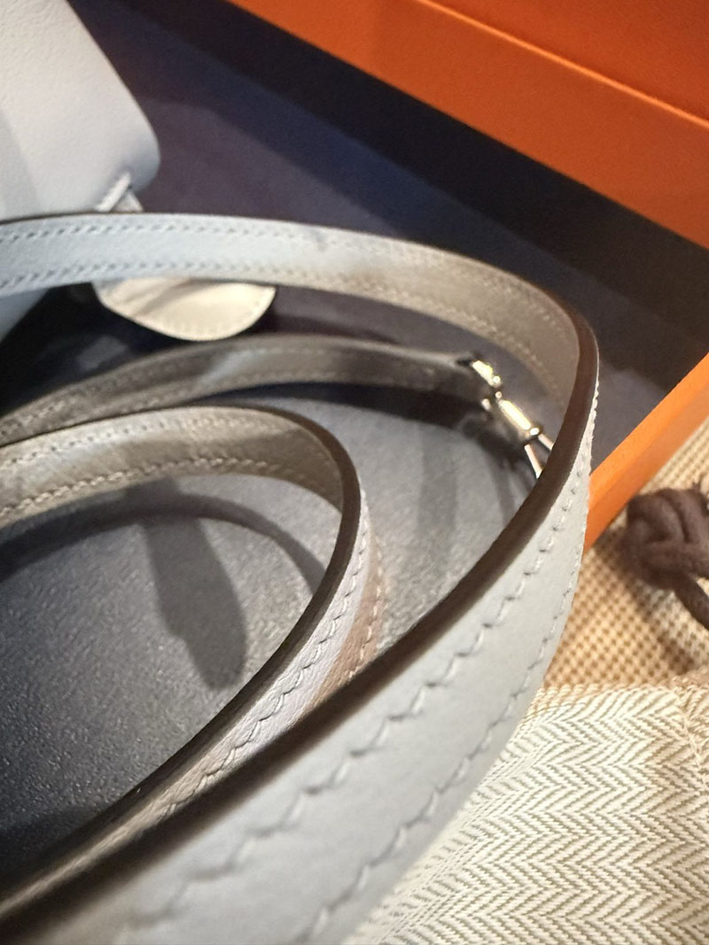 エルメスケリーバッグ定価 HERMES ケリードール パーソナル ブルーグラシエ/ブルーブリュム スイフト シルバー金具 2524154 - 画像 (2)