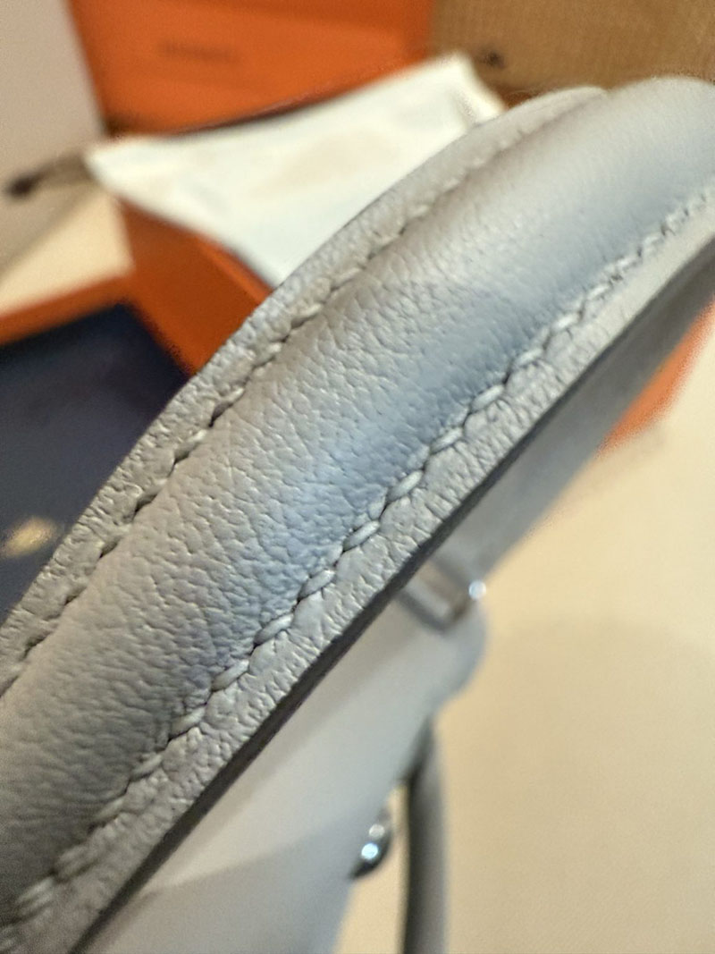 エルメスケリーバッグ定価 HERMES ケリードール パーソナル ブルーグラシエ/ブルーブリュム スイフト シルバー金具 2524154 - 画像 (17)