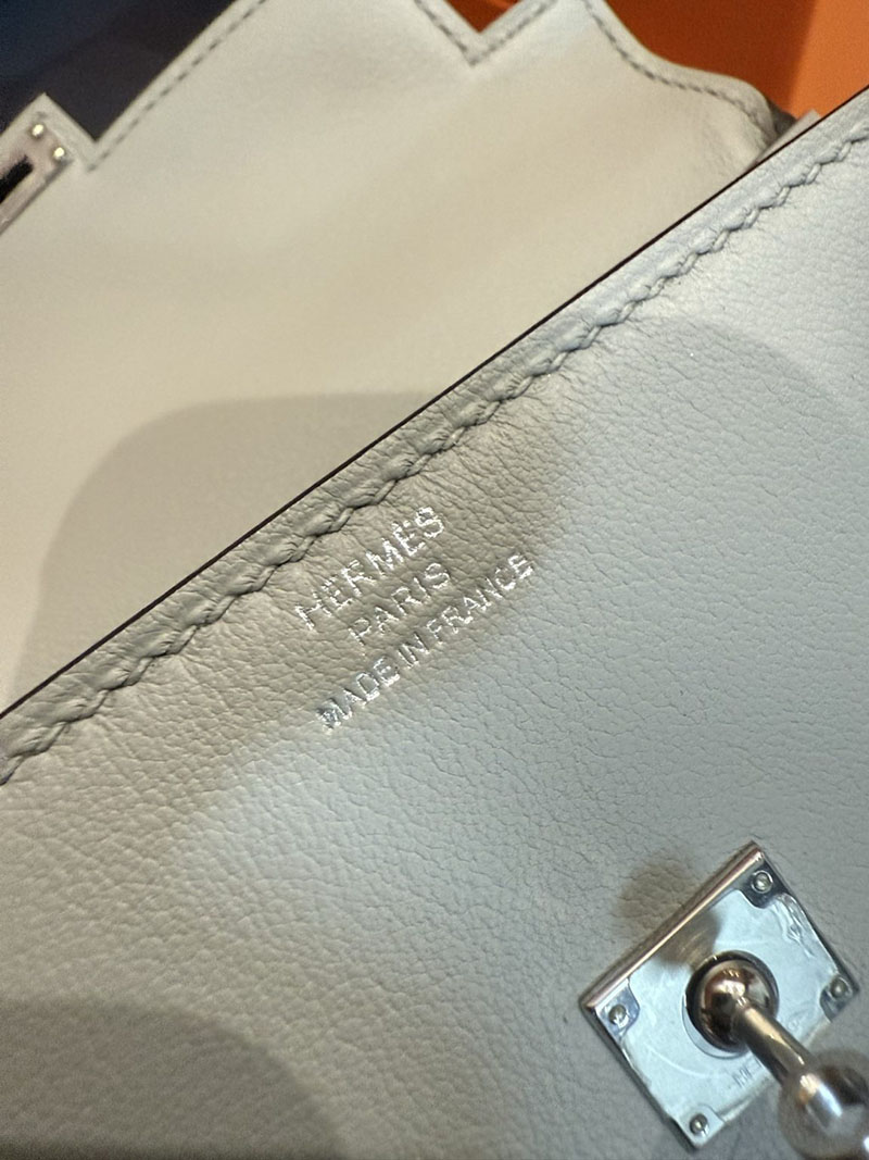 エルメスケリーバッグ定価 HERMES ケリードール パーソナル ブルーグラシエ/ブルーブリュム スイフト シルバー金具 2524154 - 画像 (15)