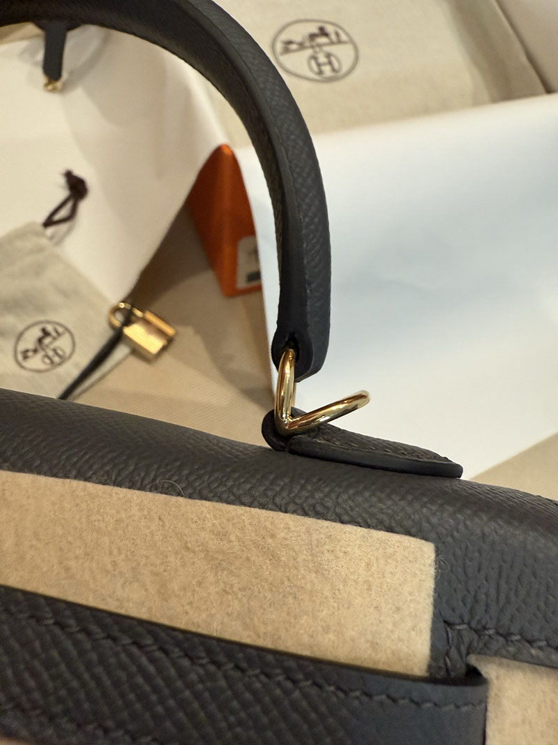 エルメスケリーバッグ定価 HERMES ケリー25 外縫い グリミスティ ヴォーエプソン ゴールド金具 2524183 - 画像 (7)
