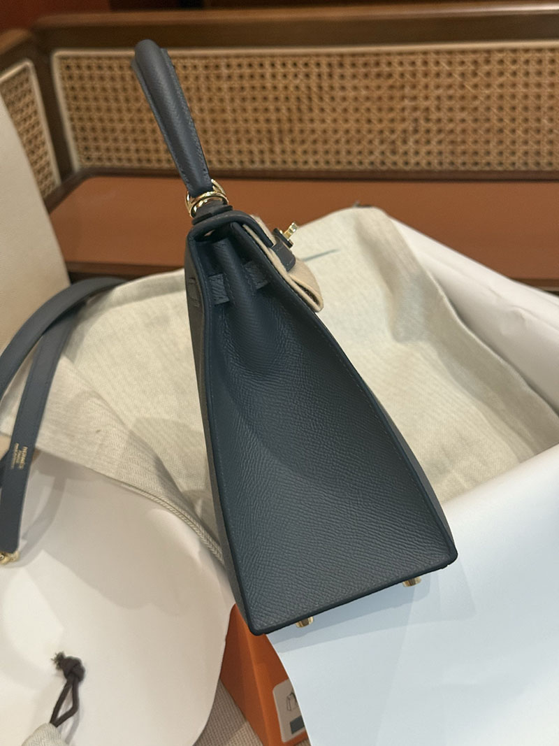 エルメスケリーバッグ定価 HERMES ケリー25 外縫い グリミスティ ヴォーエプソン ゴールド金具 2524183 - 画像 (12)