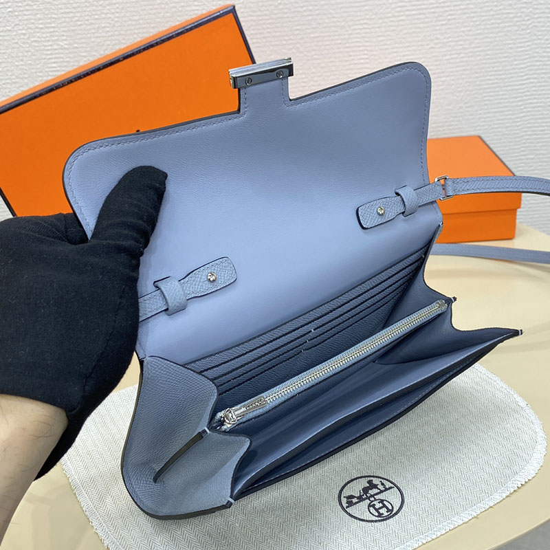 エルメス コンスタンス ロング 定価 HERMES コンスタンスロング トゥーゴー ブルーラン ヴォーエプソン シルバー金具 2524250 - 画像 (2)