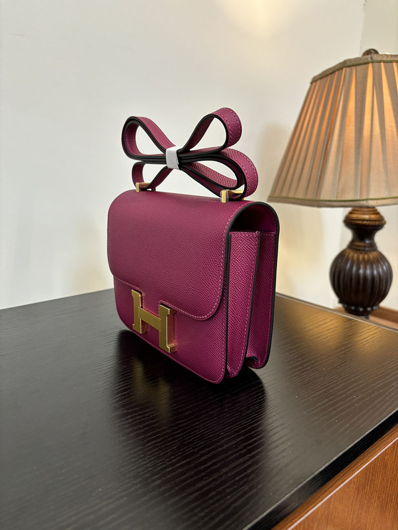 エルメス コンスタンス 超N品 HERMES コンスタンス3 ミニ ローズパープル ヴォーエプソン ゴールド\シルバー金具 2524282 - 画像 (7)