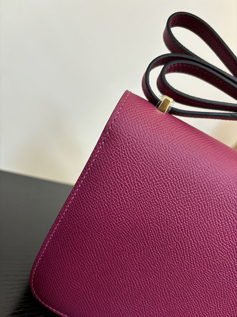 エルメス コンスタンス 超N品 HERMES コンスタンス3 ミニ ローズパープル ヴォーエプソン ゴールド\シルバー金具 2524282 - 画像 (5)