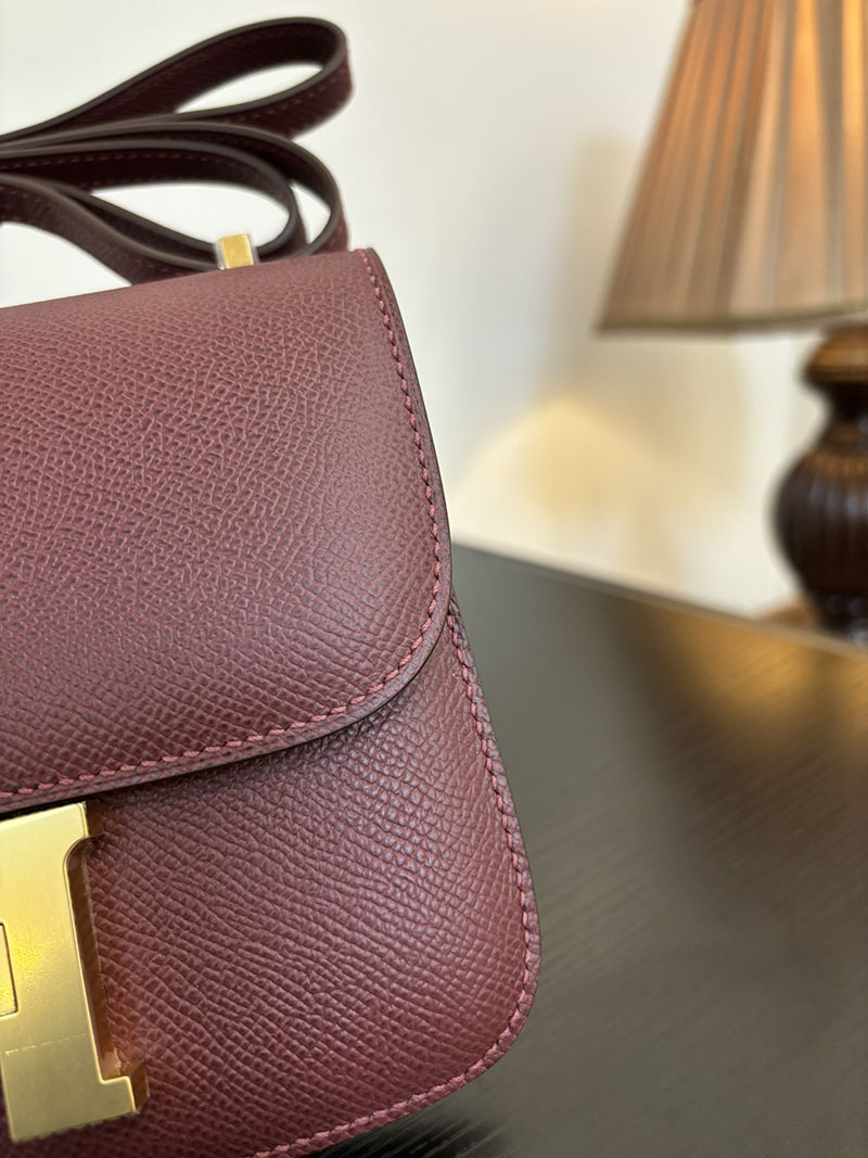 エルメス コンスタンス 超N品 HERMES コンスタンス3 ミニ ルージュアッシュ ヴォーエプソン ゴールド\シルバー金具 2524286 - 画像 (9)
