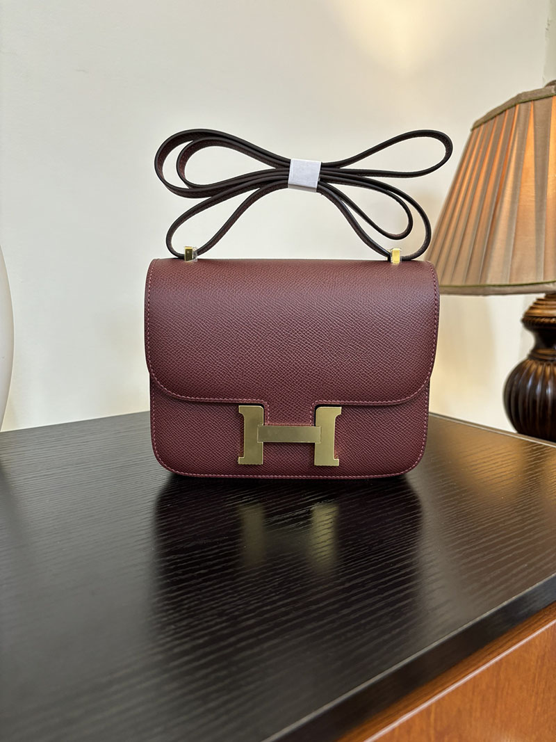 エルメス コンスタンス 超N品 HERMES コンスタンス3 ミニ ルージュアッシュ ヴォーエプソン ゴールド\シルバー金具 2524286 - 画像 (8)