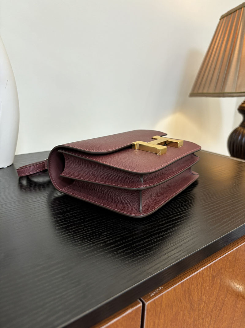エルメス コンスタンス 超N品 HERMES コンスタンス3 ミニ ルージュアッシュ ヴォーエプソン ゴールド\シルバー金具 2524286 - 画像 (7)