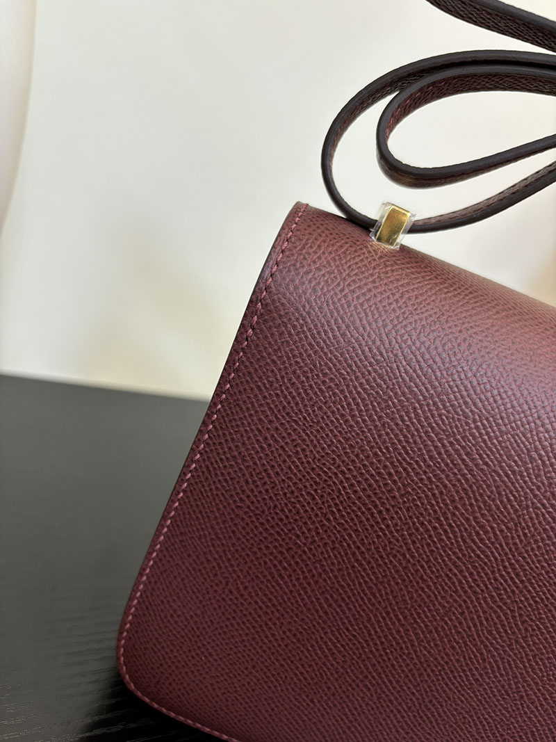 エルメス コンスタンス 超N品 HERMES コンスタンス3 ミニ ルージュアッシュ ヴォーエプソン ゴールド\シルバー金具 2524286 - 画像 (5)