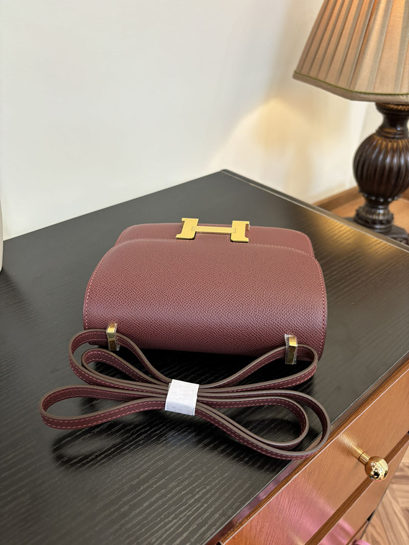 エルメス コンスタンス 超N品 HERMES コンスタンス3 ミニ ルージュアッシュ ヴォーエプソン ゴールド\シルバー金具 2524286 - 画像 (3)