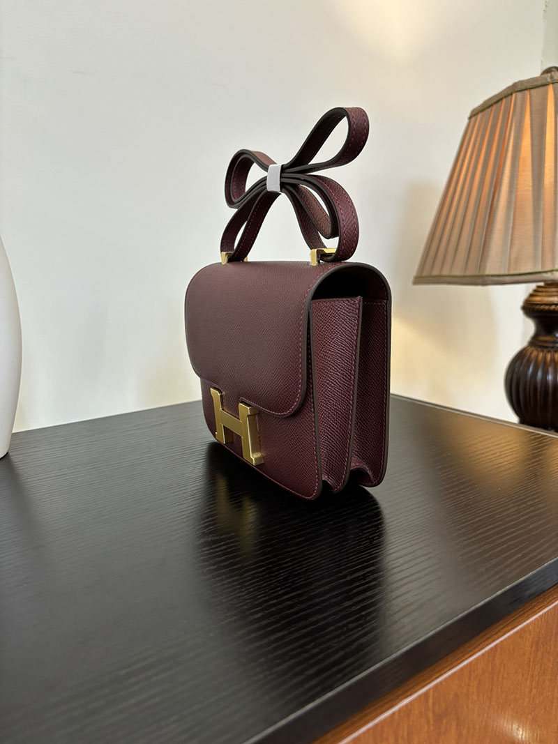 エルメス コンスタンス 超N品 HERMES コンスタンス3 ミニ ルージュアッシュ ヴォーエプソン ゴールド\シルバー金具 2524286 - 画像 (2)