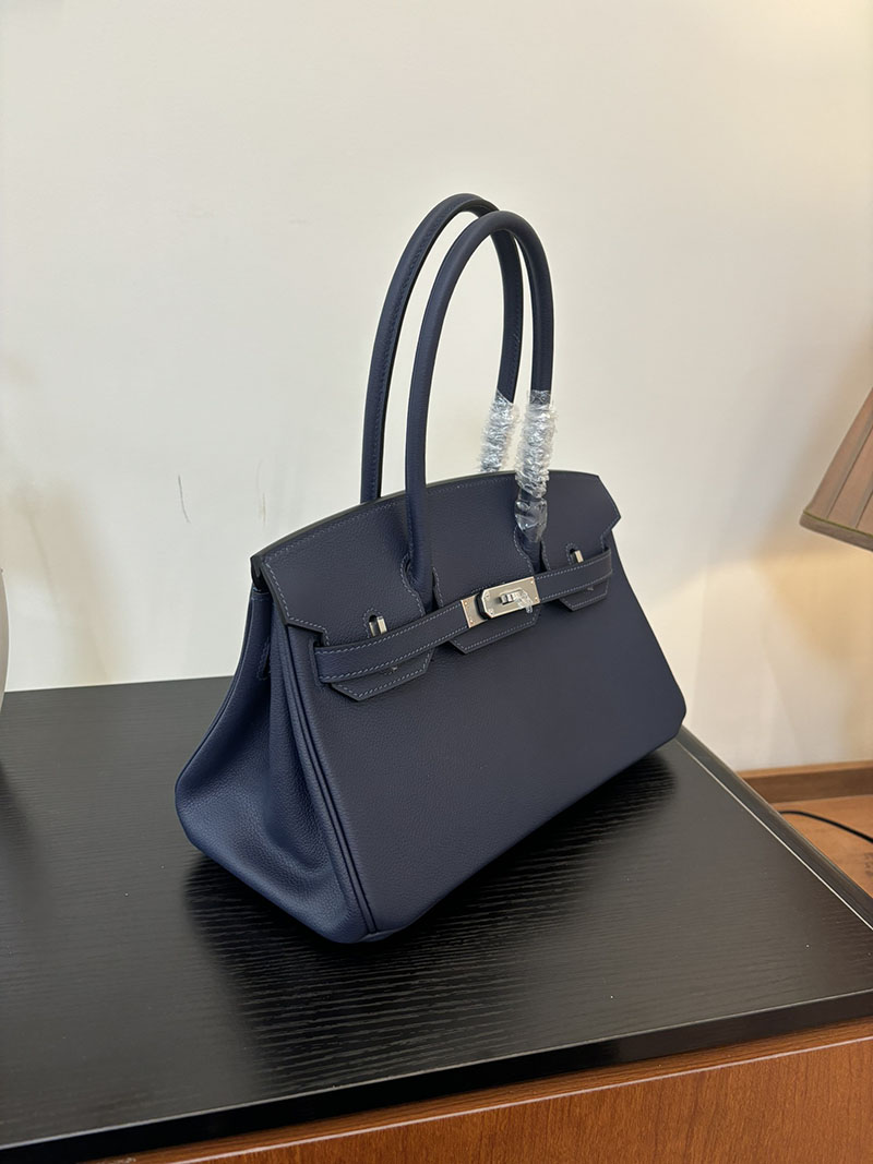エルメス ショルダーバーキン29 定価 HERMES ショルダーバーキン29 ディープブルー エバーカラー シルバー金具 2524311 - 画像 (8)