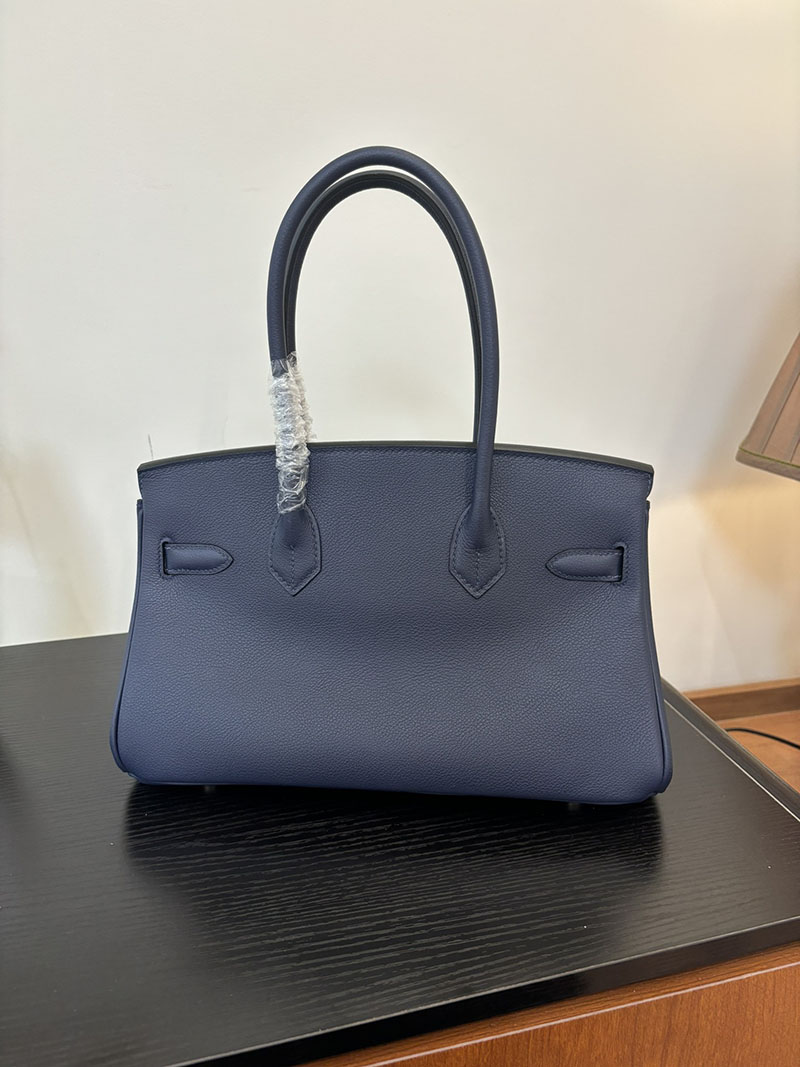 エルメス ショルダーバーキン29 定価 HERMES ショルダーバーキン29 ディープブルー エバーカラー シルバー金具 2524311 - 画像 (7)