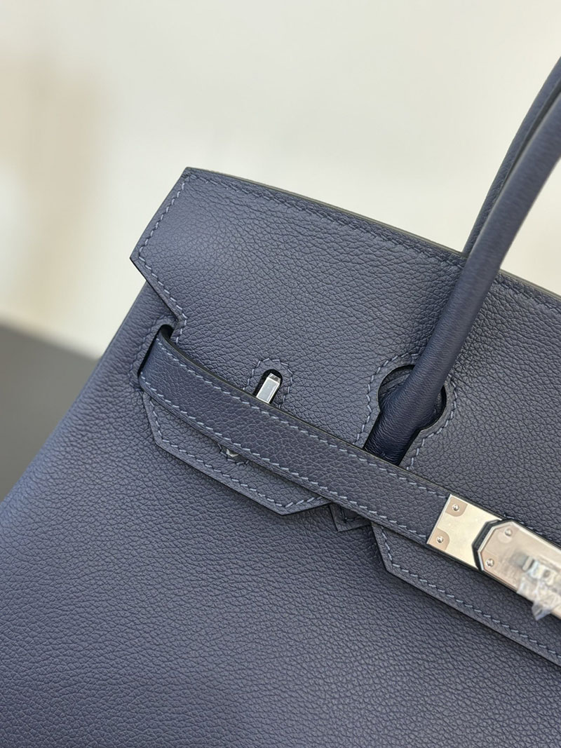エルメス ショルダーバーキン29 定価 HERMES ショルダーバーキン29 ディープブルー エバーカラー シルバー金具 2524311 - 画像 (4)