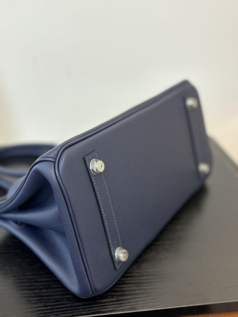 エルメス ショルダーバーキン29 定価 HERMES ショルダーバーキン29 ディープブルー エバーカラー シルバー金具 2524311 - 画像 (3)