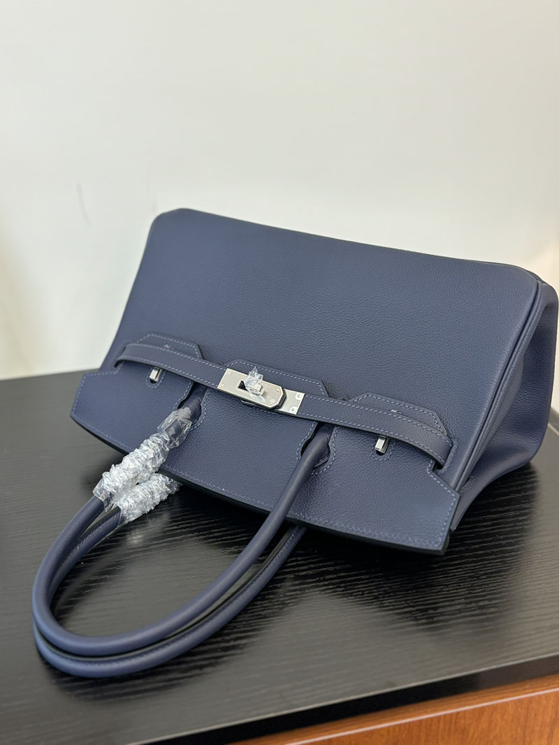 エルメス ショルダーバーキン29 定価 HERMES ショルダーバーキン29 ディープブルー エバーカラー シルバー金具 2524311 - 画像 (2)