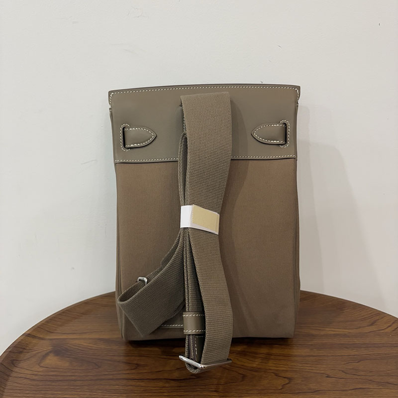 エルメス ケリー アッカド 定価 HERMES ケリー アッカド HAC A DOS エトゥープ トワル/スイフト シルバー金具 2524347 - 画像 (9)