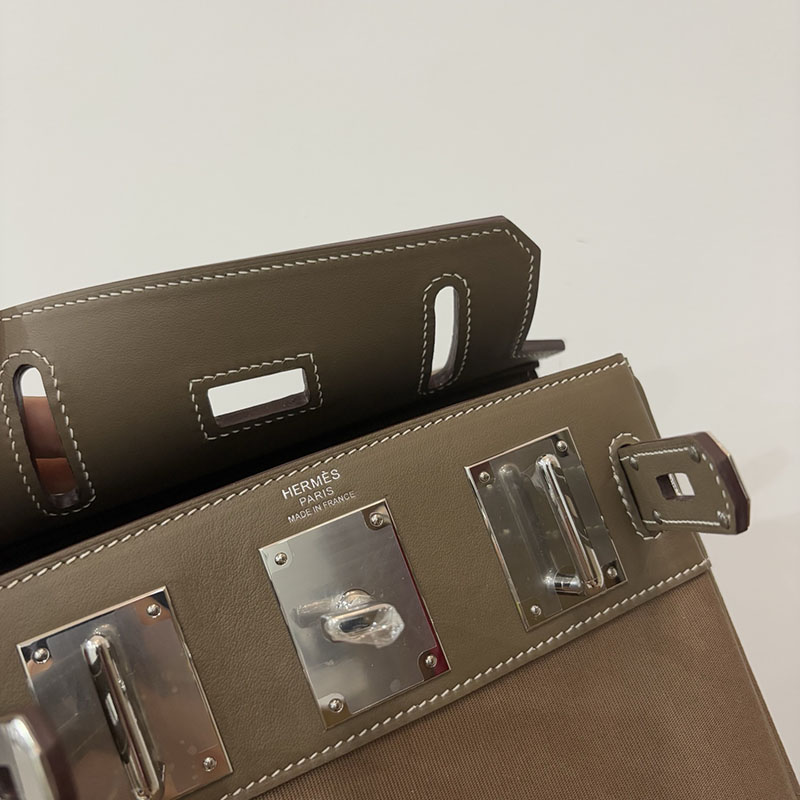 エルメス ケリー アッカド 定価 HERMES ケリー アッカド HAC A DOS エトゥープ トワル/スイフト シルバー金具 2524347 - 画像 (4)