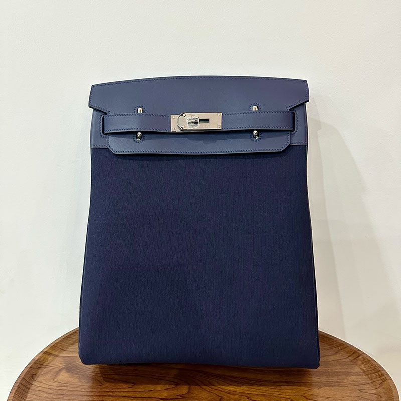 エルメス ケリーアッカド コーデ HERMES ケリー アッカド HAC A DOS ブルーブライトン トワル/スイフト シルバー金具 2524351