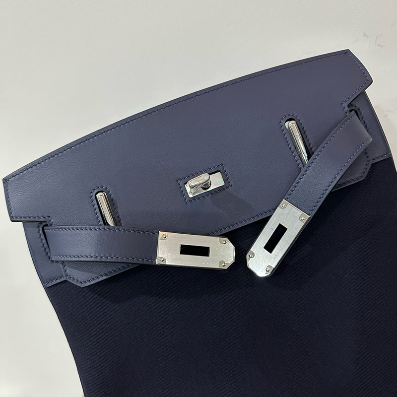 エルメス ケリーアッカド コーデ HERMES ケリー アッカド HAC A DOS ブルーブライトン トワル/スイフト シルバー金具 2524351 - 画像 (3)