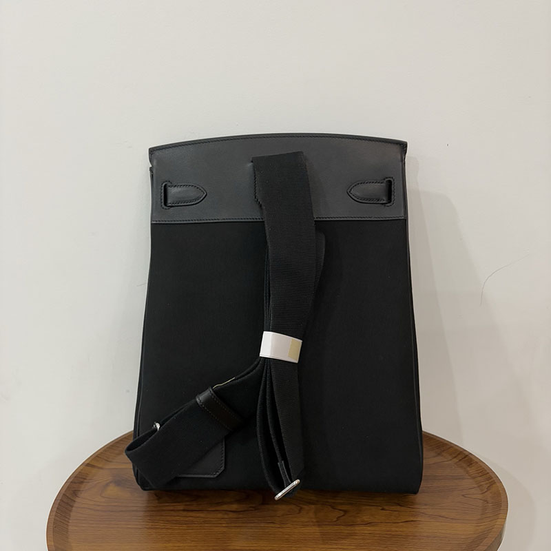 エルメス リュック メンズ HERMES ケリー アッカド HAC A DOS 黒 ブラック トワル/スイフト シルバー金具 2524352 - 画像 (8)
