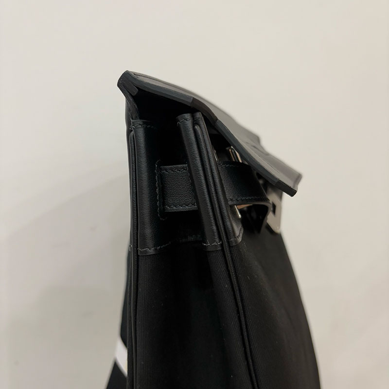 エルメス リュック メンズ HERMES ケリー アッカド HAC A DOS 黒 ブラック トワル/スイフト シルバー金具 2524352 - 画像 (2)