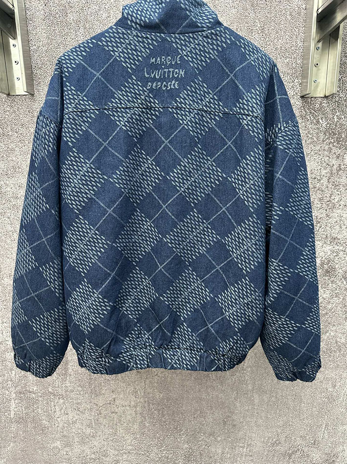 ルイヴィトン デニムフリースブルゾン インディゴ 1AGINN コットン 100% ルイヴィトン ジャケット デニム - 画像 (2)