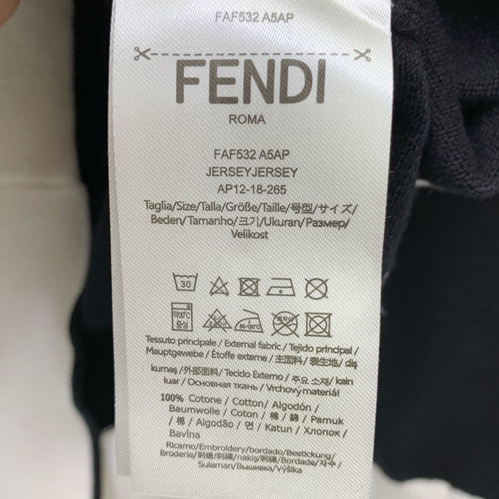 最高級フェンディスーパーコピー FENDI セーター ブランドロゴ ニット クルーネック ブラック 2524737 フェンディ セーター メンズ - 画像 (2)