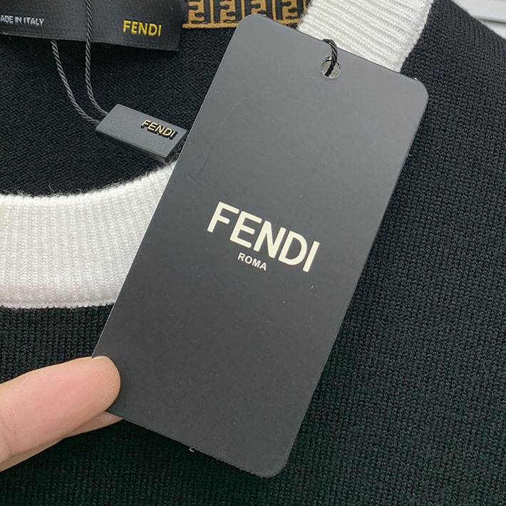 最高級フェンディスーパーコピー FENDI セーター ブランドロゴ ニット クルーネック ブラック 2524737 フェンディ セーター メンズ - 画像 (9)