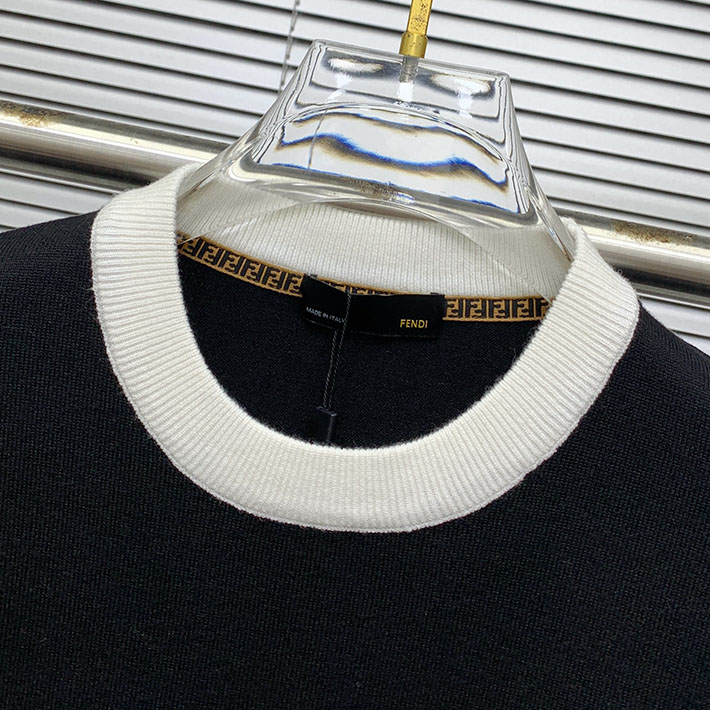 最高級フェンディスーパーコピー FENDI セーター ブランドロゴ ニット クルーネック ブラック 2524737 フェンディ セーター メンズ - 画像 (7)