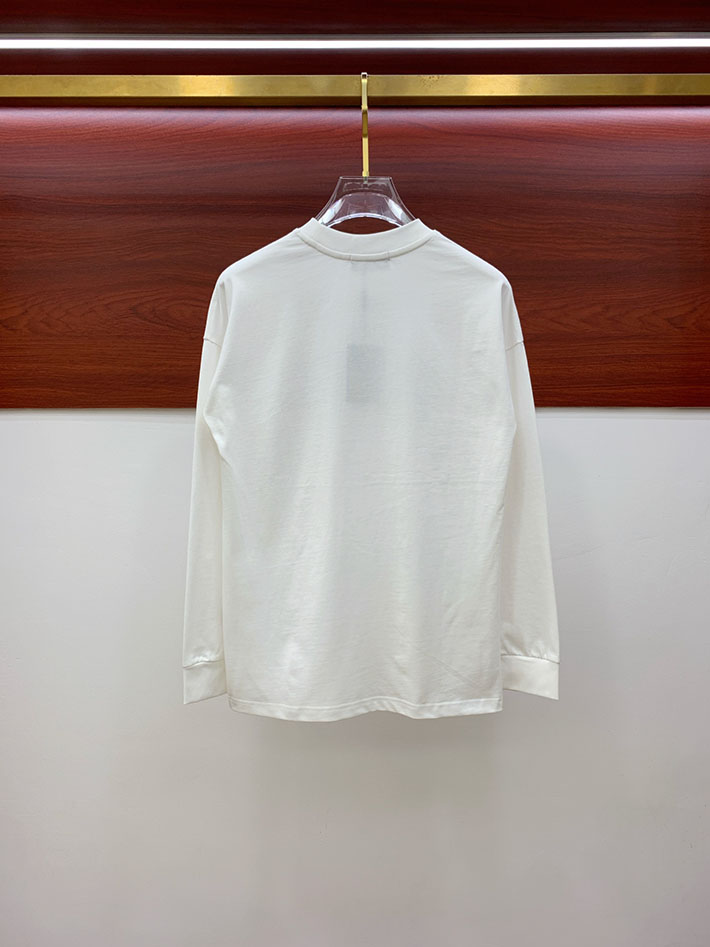 最高級ディオールスーパーコピー Christian Dior Paris ロング Tシャツ ホワイト 2524739 ディオール tシャツ メンズ - 画像 (3)