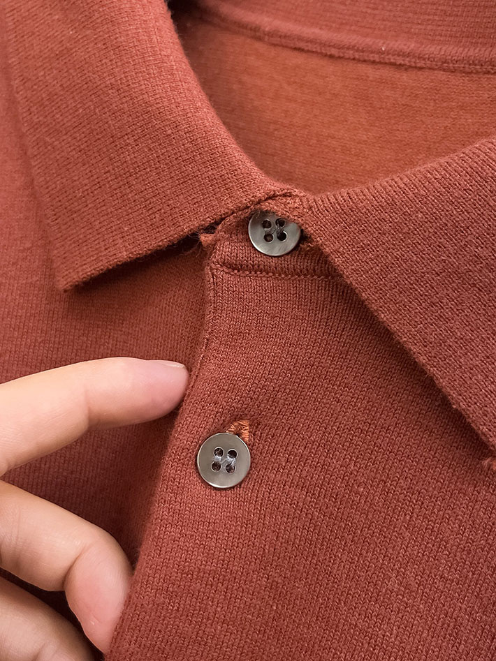 最高級モンクレールスーパーコピー MONCLER ワンポイント ポロシャツ 長袖 ブラウン 2524880 モンクレール ポロシャツ メンズ - 画像 (7)