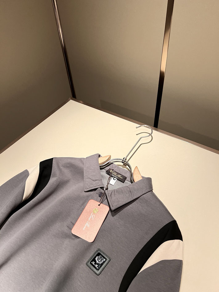 最高級ロロ・ピアーナスーパーコピー LoroPiana 長袖ポロシャツ ロングスリーブ トップス グレー 2524965 ロロピアーナ 長袖 ポロシャツ - 画像 (5)