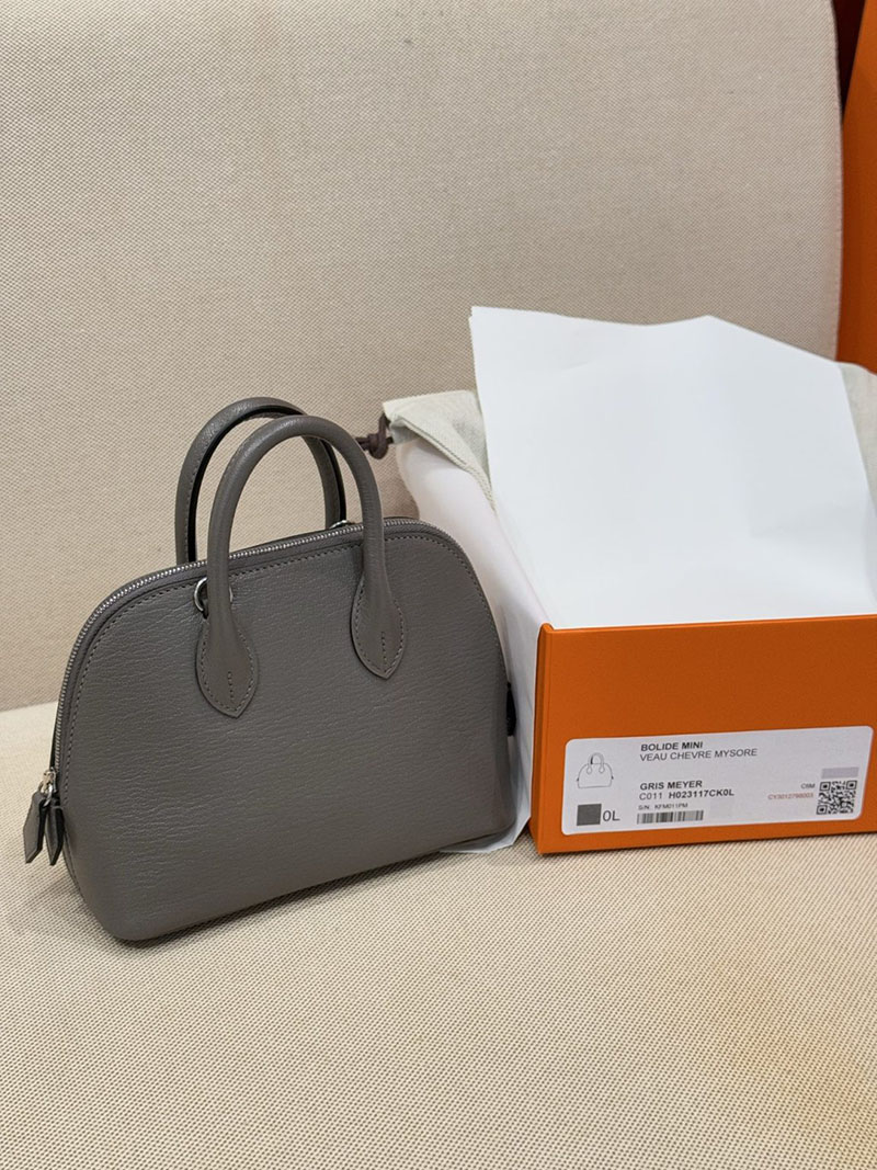 レディース エルメス バッグ HERMES ボリード1923 ミニ グリメイヤー シェブルミゾル シルバー金具 2526002 ボリード1923 ミニ 定価 - 画像 (5)