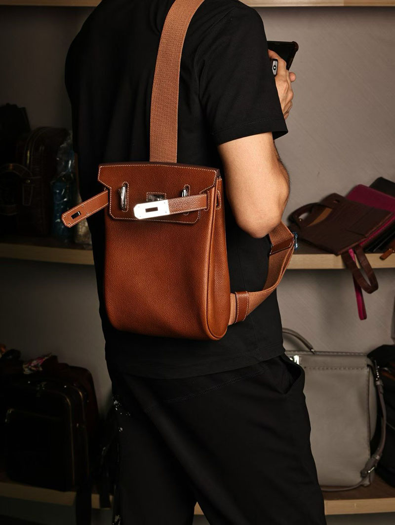 メンズ エルメス バッグ HERMES ケリーアッカド フォーブ バレニア シルバー金具 2526007 エルメス メンズバッグ ケリー - 画像 (8)