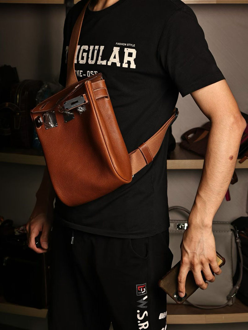 メンズ エルメス バッグ HERMES ケリーアッカド フォーブ バレニア シルバー金具 2526007 エルメス メンズバッグ ケリー - 画像 (4)