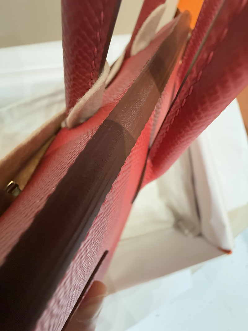 レディース エルメス バッグ HERMES バーキン25 セリエ ルージュカザック ヴォーエプソン ゴールド金具 2526015 バーキン風バッグ - 画像 (9)