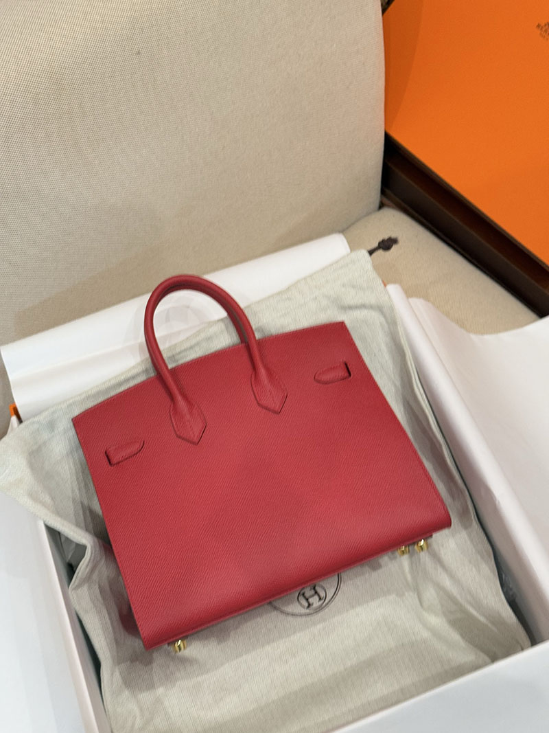 レディース エルメス バッグ HERMES バーキン25 セリエ ルージュカザック ヴォーエプソン ゴールド金具 2526015 バーキン風バッグ - 画像 (7)