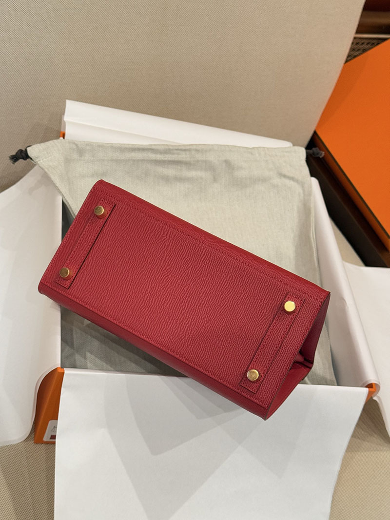 レディース エルメス バッグ HERMES バーキン25 セリエ ルージュカザック ヴォーエプソン ゴールド金具 2526015 バーキン風バッグ - 画像 (5)