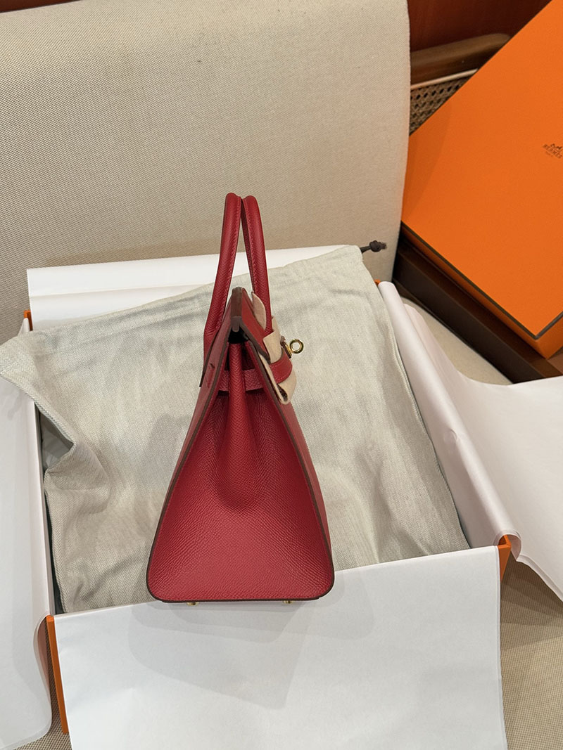 レディース エルメス バッグ HERMES バーキン25 セリエ ルージュカザック ヴォーエプソン ゴールド金具 2526015 バーキン風バッグ - 画像 (3)