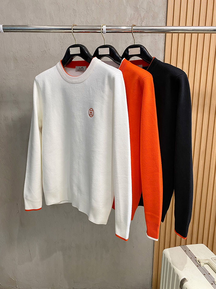 最高級エルメススーパーコピー服 HERMES ニット・セーター トップス ブラック 2525075 エルメス カシミヤセーター - 画像 (2)