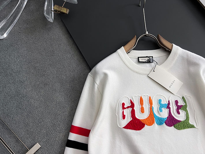 グッチ直営アウトレット店 GUCCI コットンジャージー プリント スウェットシャツ ホワイト 2525323 グッチ トレーナー レディース - 画像 (9)
