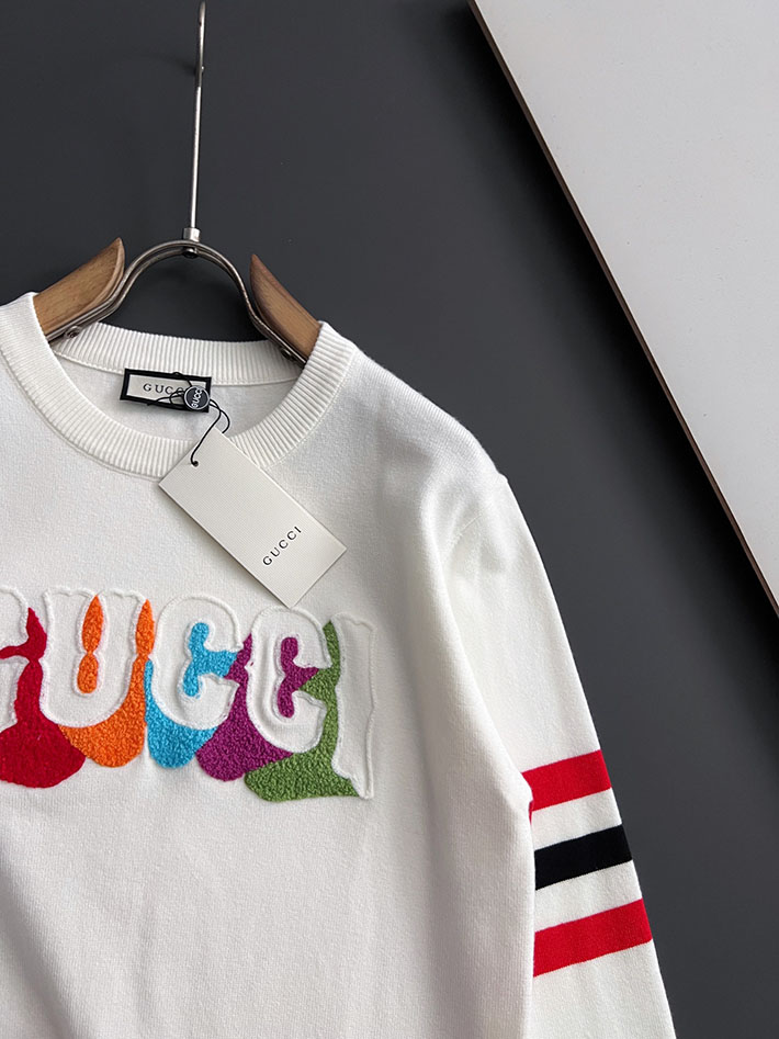 グッチ直営アウトレット店 GUCCI コットンジャージー プリント スウェットシャツ ホワイト 2525323 グッチ トレーナー レディース - 画像 (8)