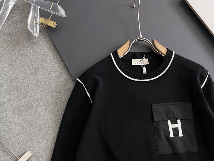 最高級エルメススーパーコピー服 HERMES empreintes sellier cuir トレーナー ホワイト 2525325 エルメス トレーナー メンズ - 画像 (6)