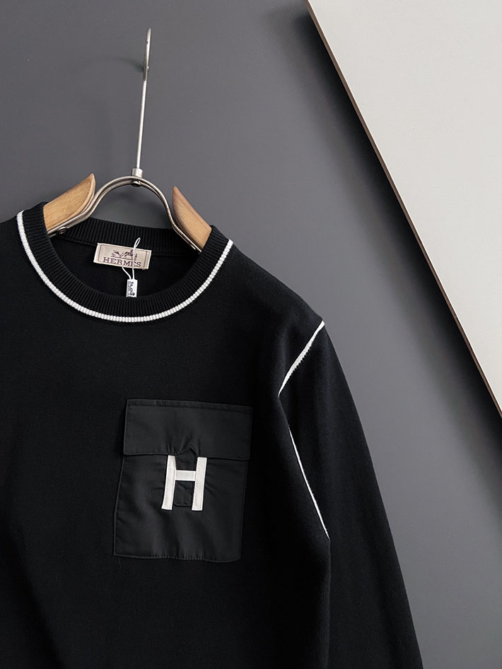 最高級エルメススーパーコピー服 HERMES empreintes sellier cuir トレーナー ホワイト 2525325 エルメス トレーナー メンズ - 画像 (5)