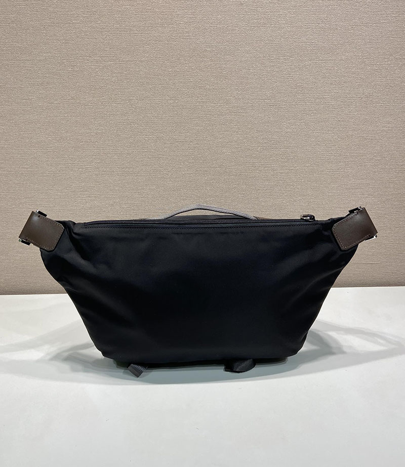 プラダ バッグ メンズ 新作 PRADA スピードロック Re-Nylon レザー ショルダーバッグ ブラック 2VH201 プラダ バッグ ナイロン - 画像 (7)