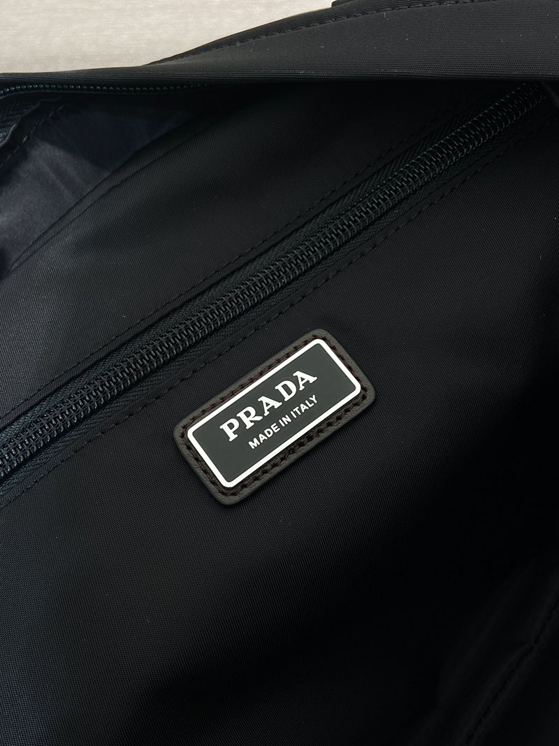 プラダ バッグ メンズ 新作 PRADA スピードロック Re-Nylon レザー ショルダーバッグ ブラック 2VH201 プラダ バッグ ナイロン - 画像 (2)