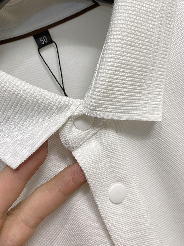 最高級ロロ・ピアーナスーパーコピー Loro Piana ポロシャツ 長袖 メンズ おしゃれ ホワイト 2525540 ロロピアーナ ポロシャツ 長袖 - 画像 (6)