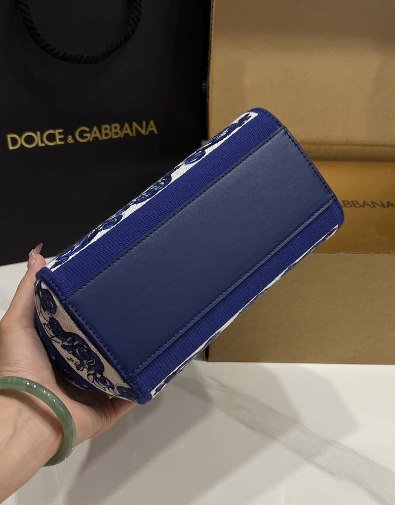 ドルガバ バッグ アウトレット Dolce & Gabbana SICILY マヨリカ エンブロイダリー ミディアム ハンドバッグ BB6003BW050HA3OB - 画像 (3)