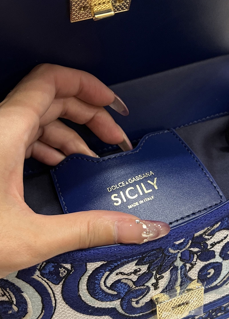 ドルガバ バッグ アウトレット Dolce & Gabbana SICILY マヨリカ エンブロイダリー ミディアム ハンドバッグ BB6003BW050HA3OB - 画像 (2)